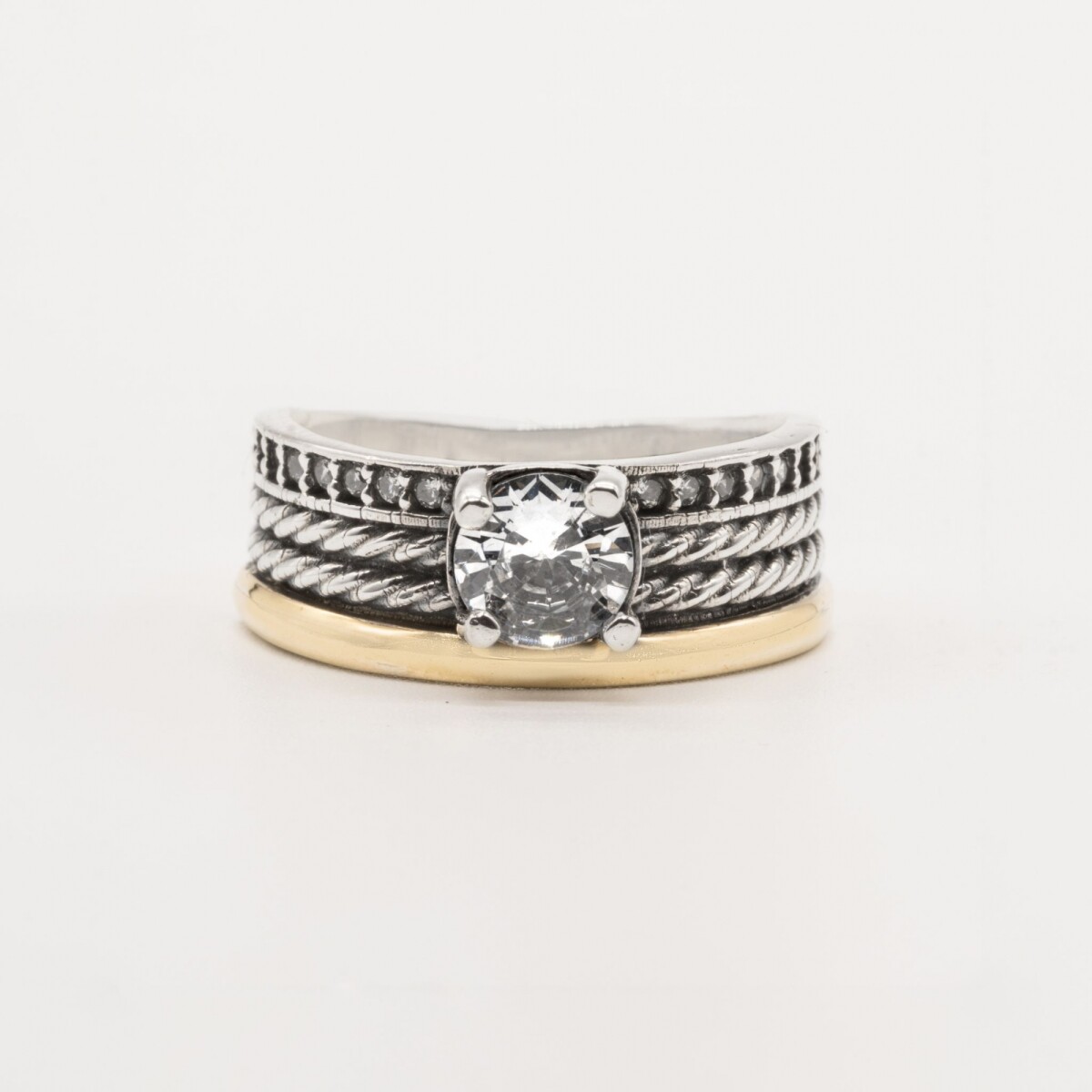 Anillo Compromise - Plata y Oro 