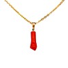 Dije Puño Higa-Oro bajo-Resina roja-CP8584 sinpiedra