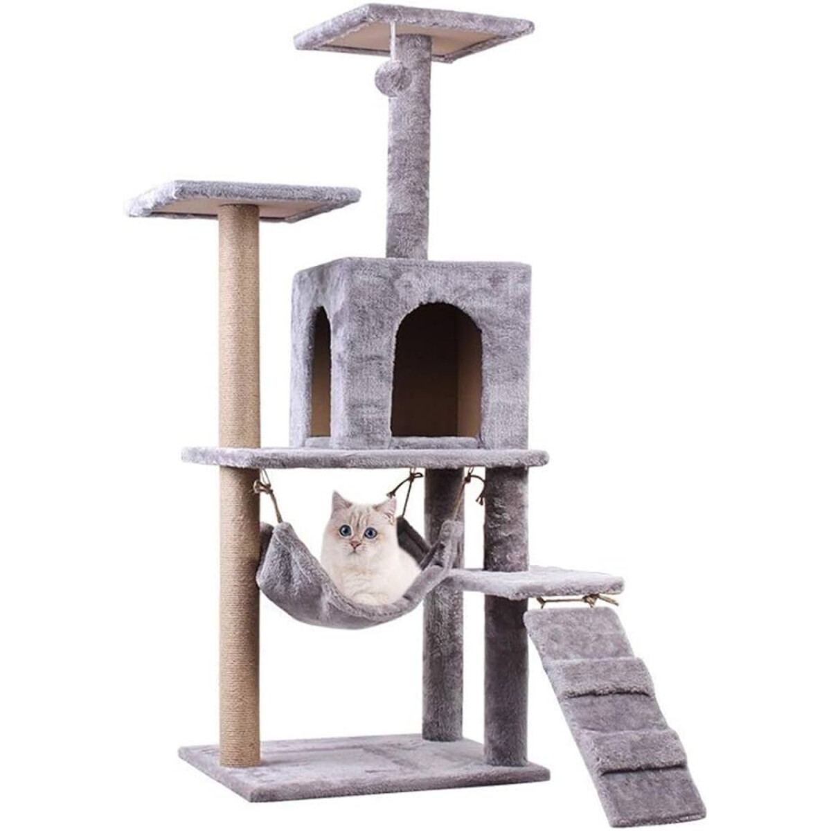 Rascador Gato Torre Juego Cama Nido 4 Niveles Pisos Escalera 