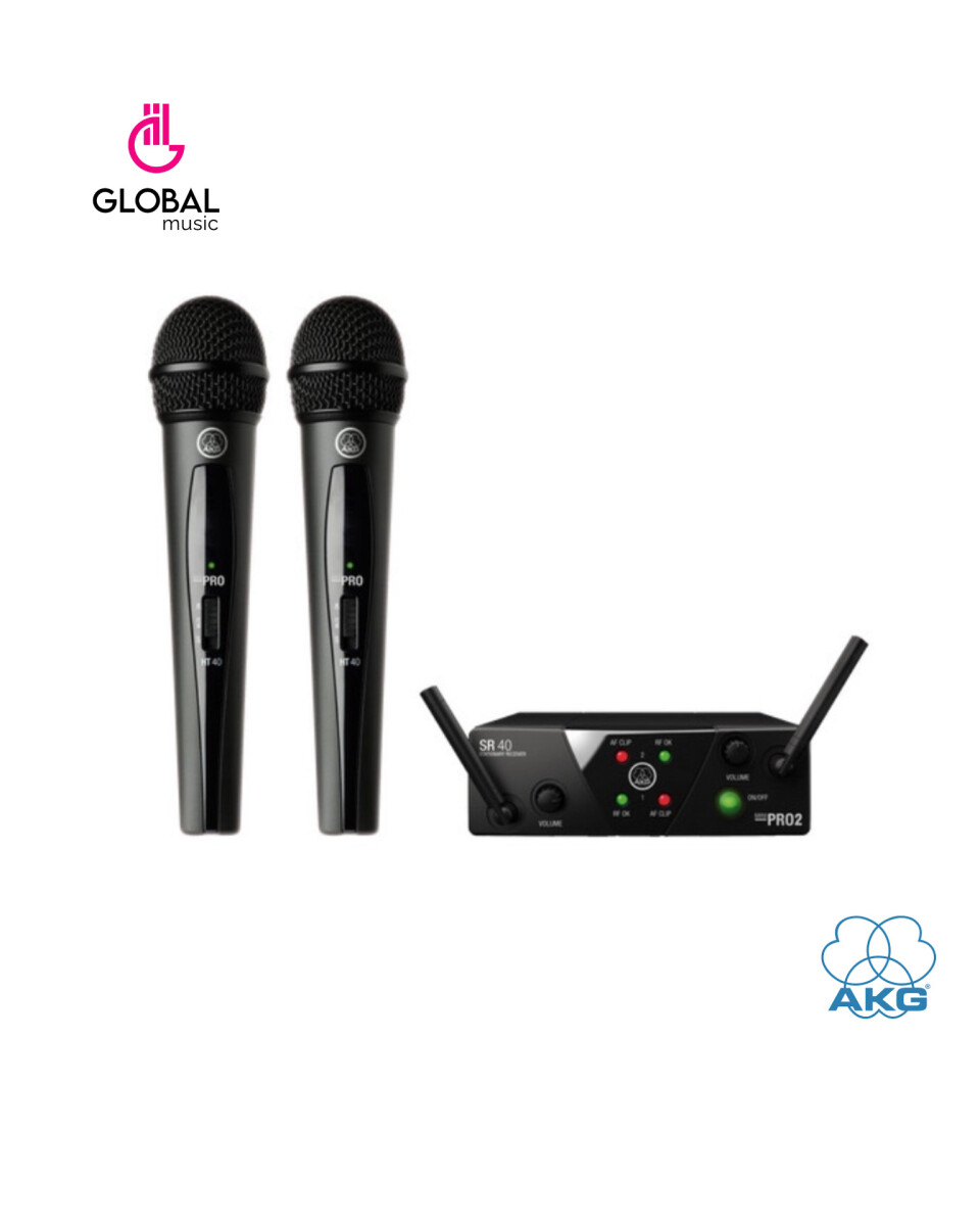 Sistema de microfono inhalámbrico dual AKG WMS40 