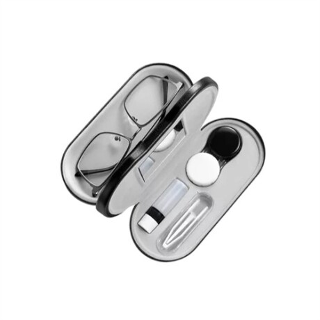 Estuche rigido para lentes de armazon y contacto Negro