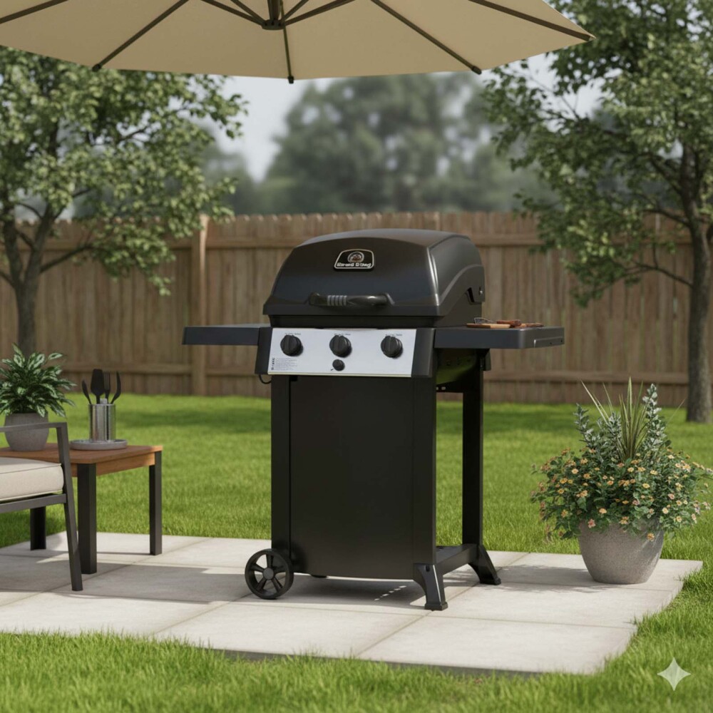 PARRILLA BARBACOA A GAS ACERO-INOXIDABLE NEGRO BROIL KING BK 310