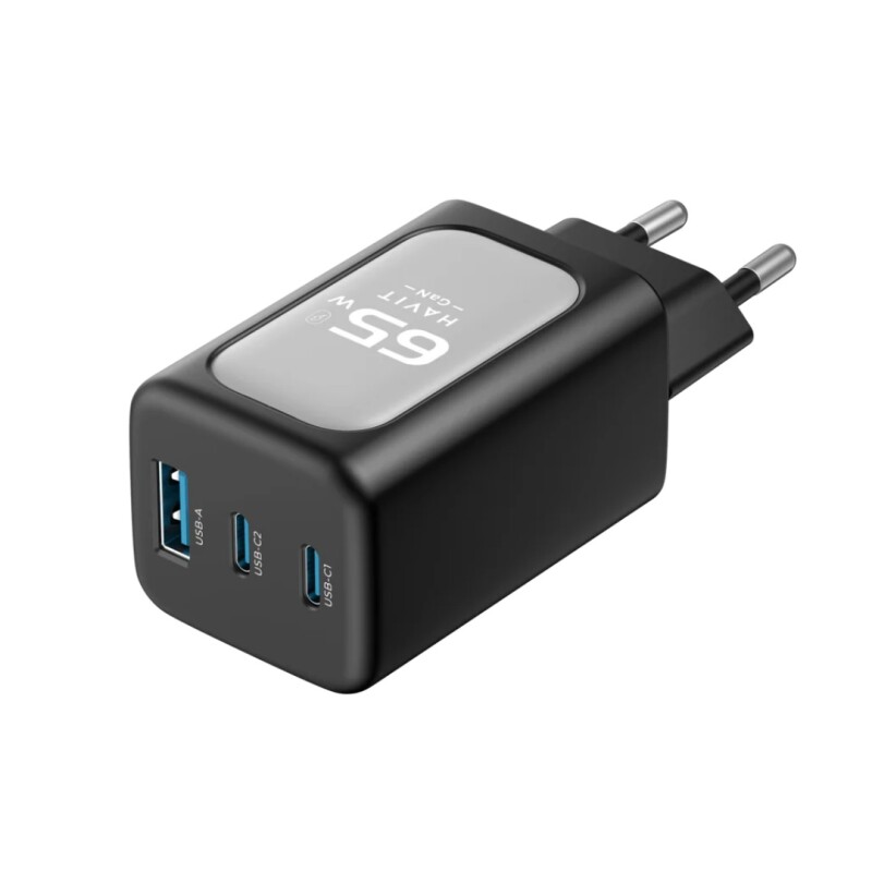Cargador de carga rapida Havit UC260 EU USB tipo USB 3 en 1 C 65W Cargador de carga rapida Havit UC260 EU USB tipo USB 3 en 1 C 65W