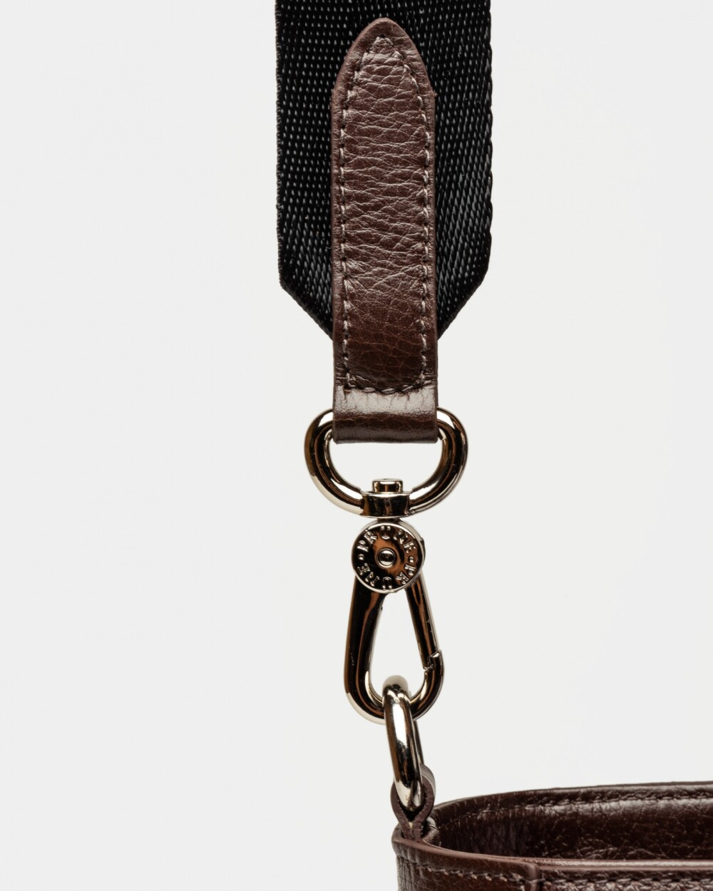 Shopper The Circle en cuero liso Chocolate