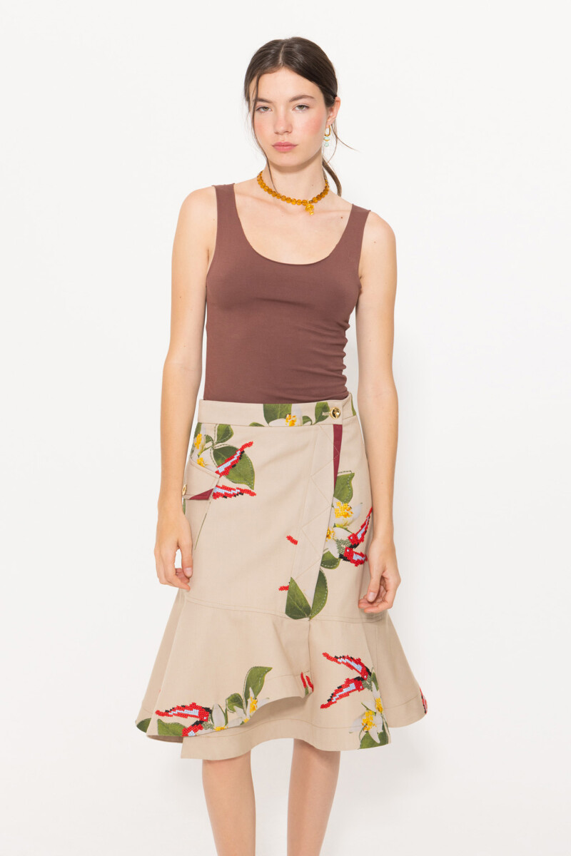 POLLERA BOUQUET Beige