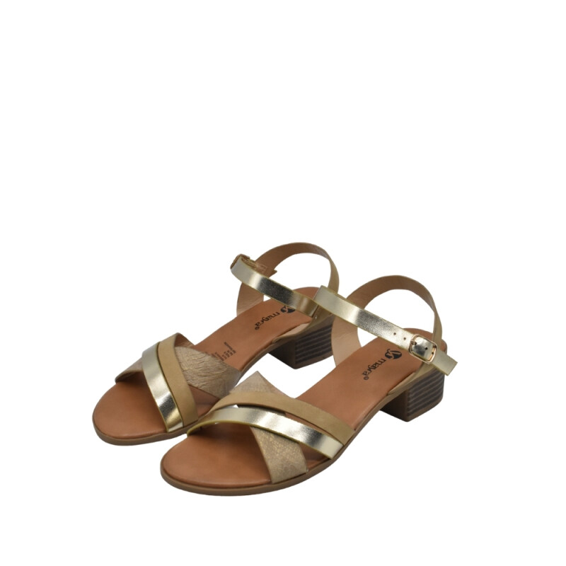Sandalia de Dama Mayra BEIGE/GOLD