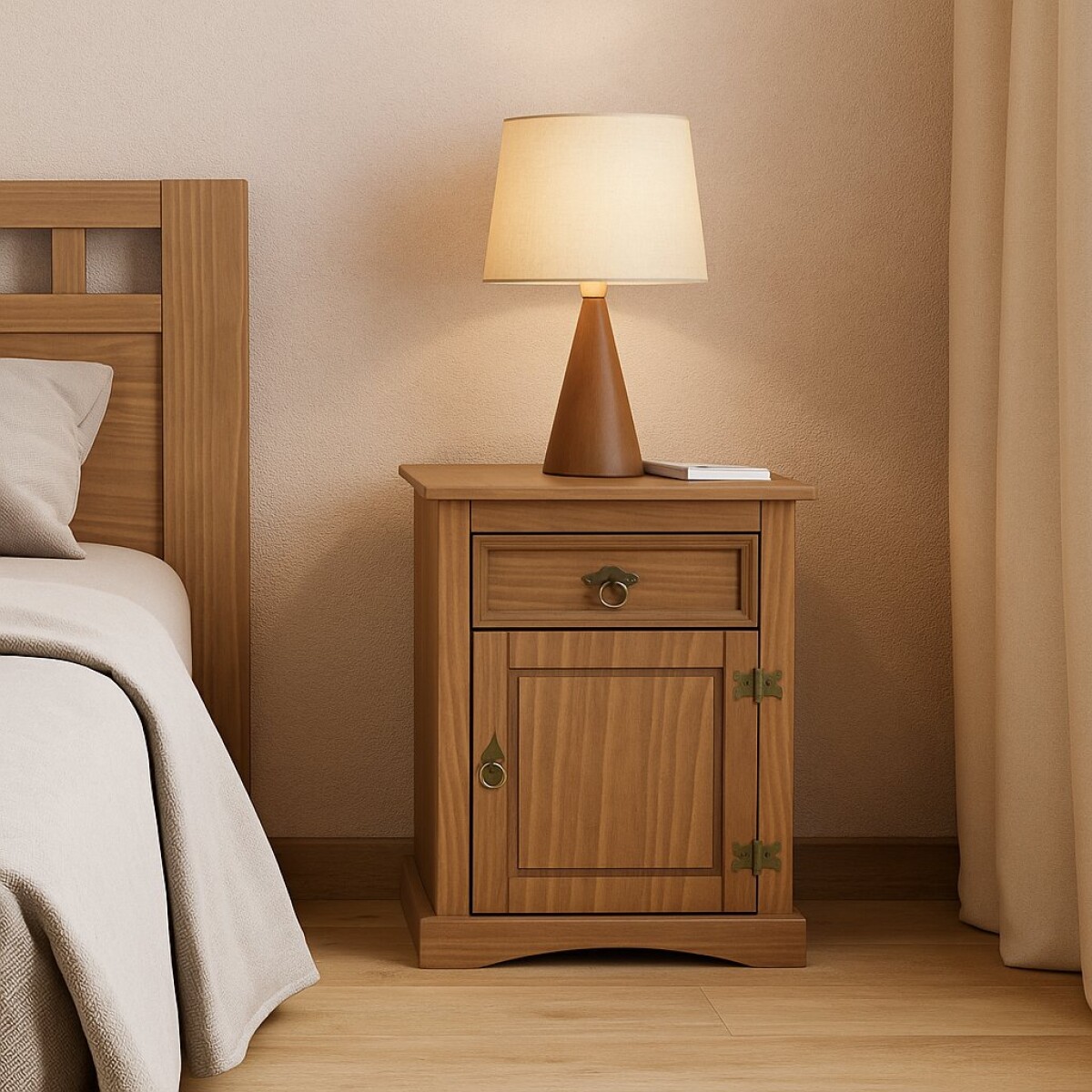 Mesa de luz dorada 