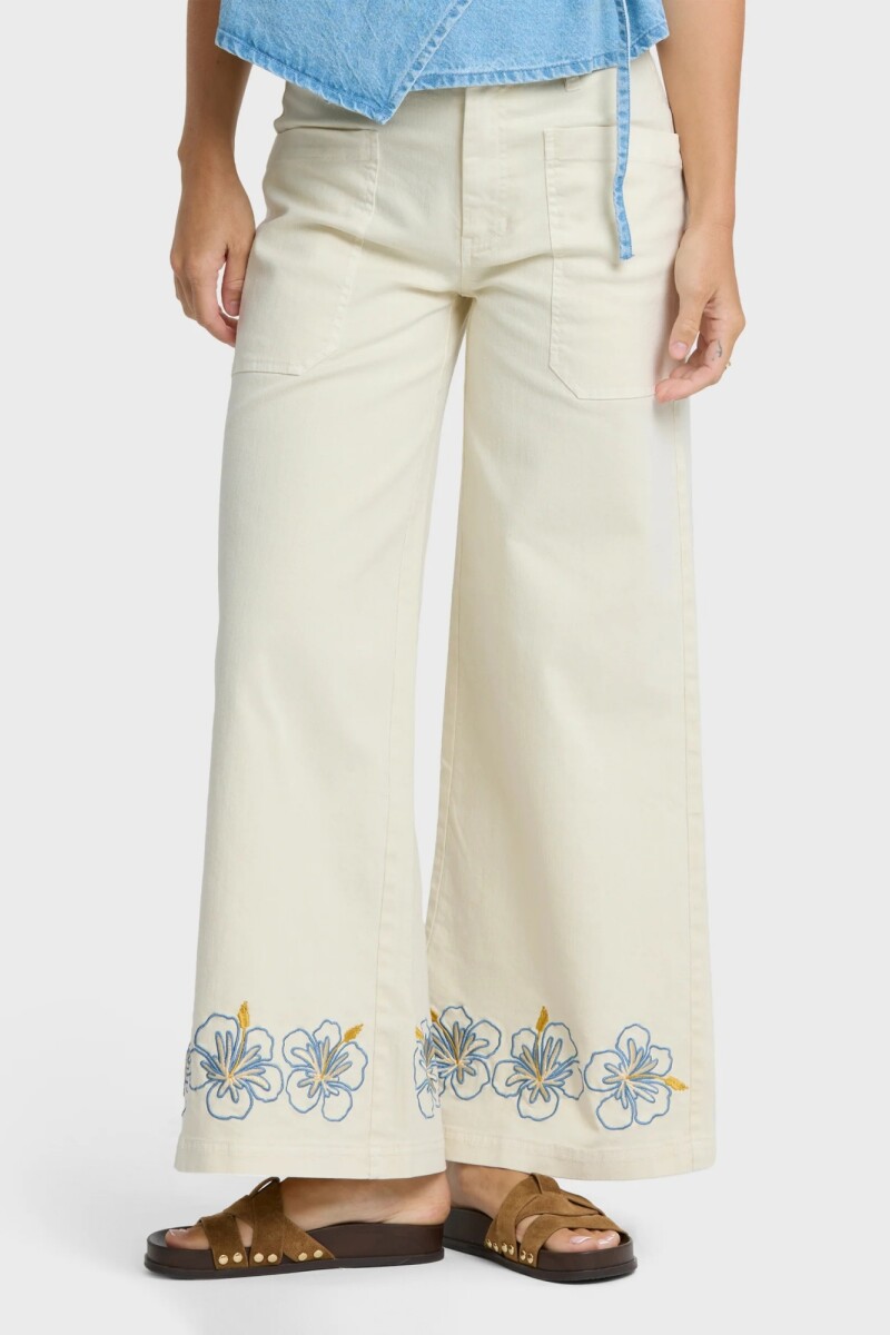 PANTALON HIBISCUS WAVE B-blanco