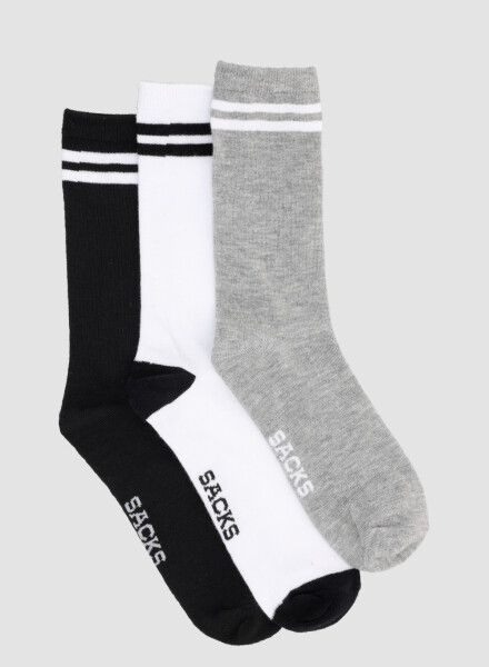 Pack x 3 medias media caña lisas Combinacion a