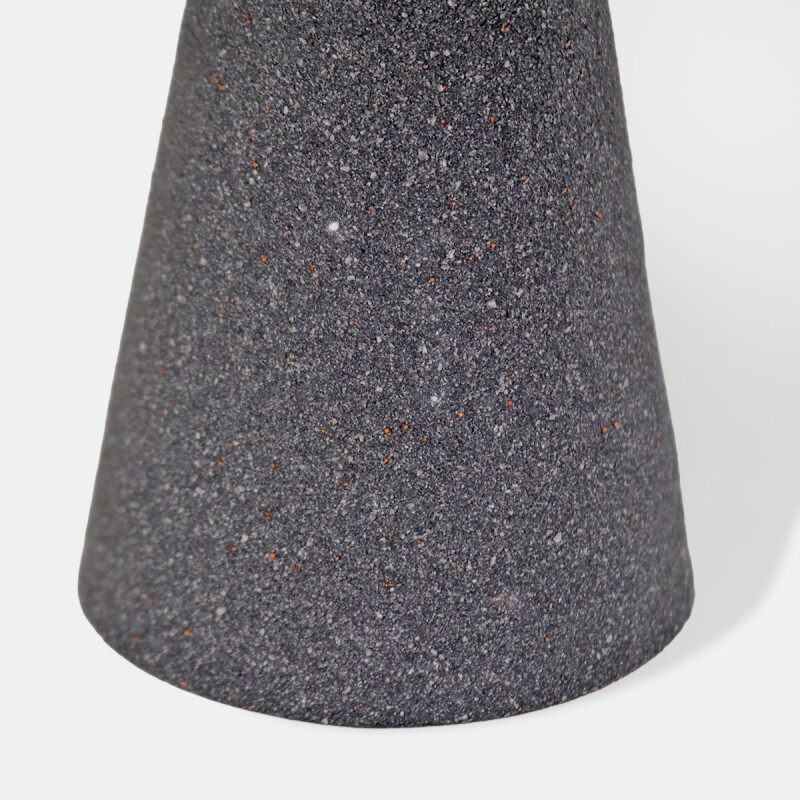 PORTA VELA CERAMICA GRIS OSC 9.8X9.8X11.8CM Unica