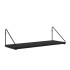 Estante de pared madera y hierro - 1 piso Negro