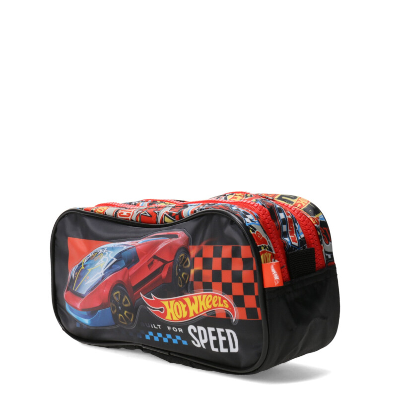 Cartuchera Hot Wheels Built For Speed Negro - Rojo