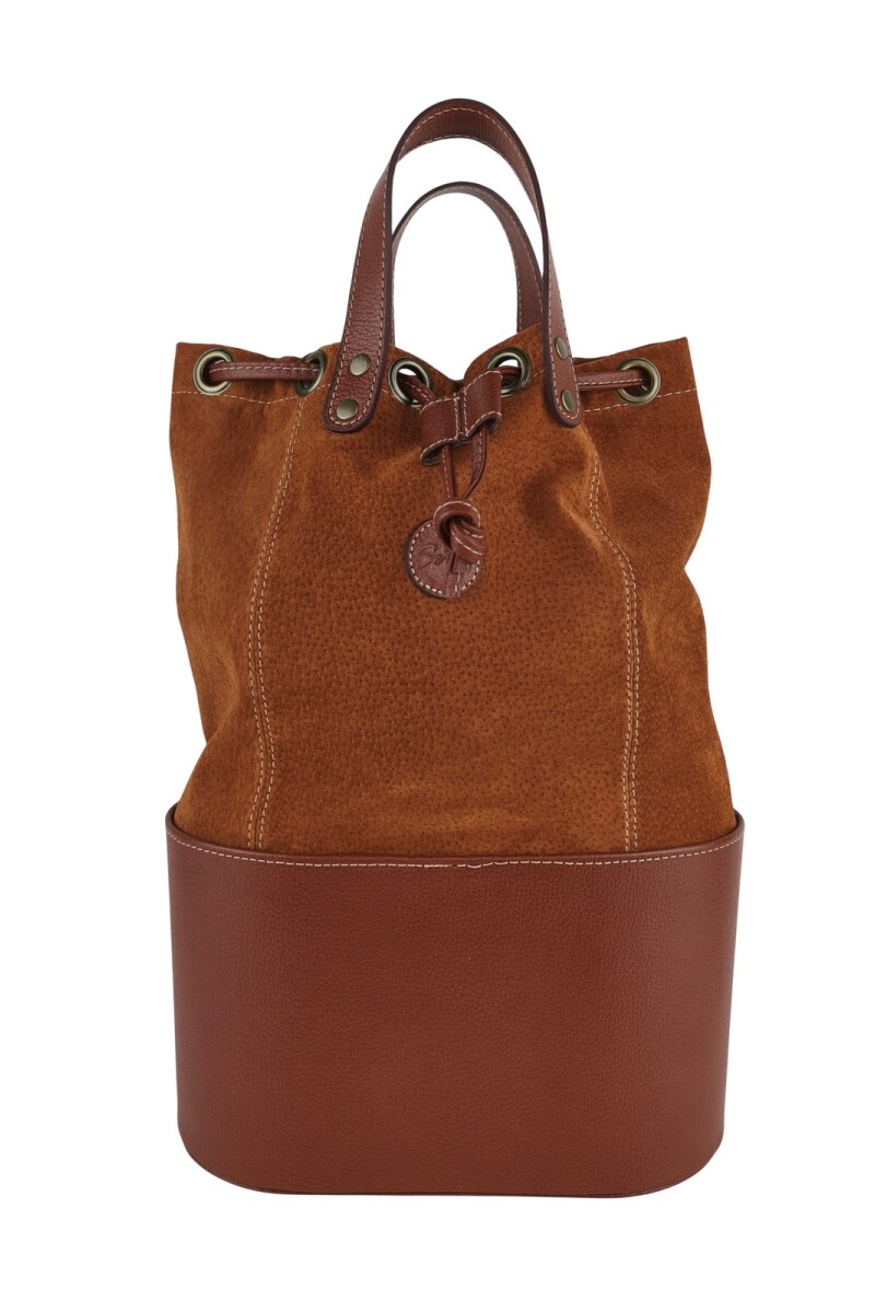 Matera bolso con división en cuero Oxido