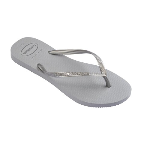 Sandalias Havaianas Slim Gloss Mujer Gris/Gris Hielo