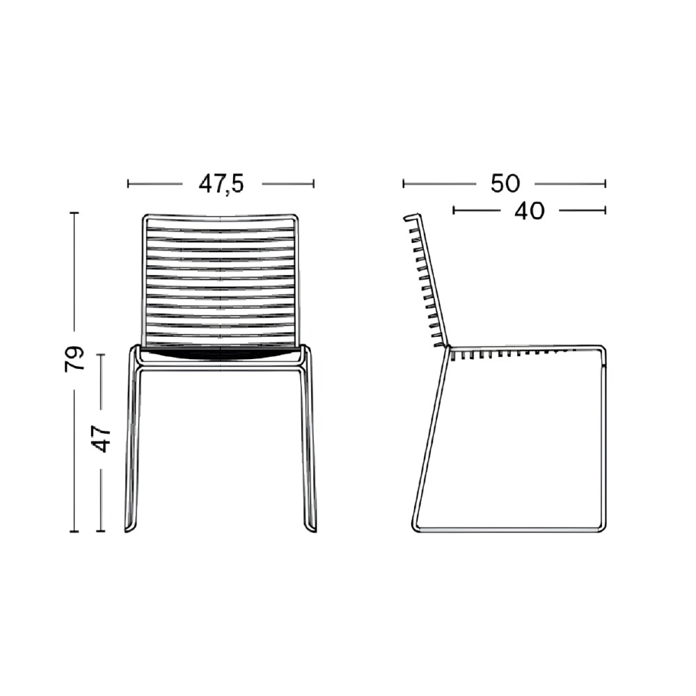 Silla De Exterior Metal Apilable Blanco