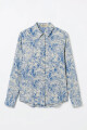 CAMISA JULIETA HOJAS AZUL