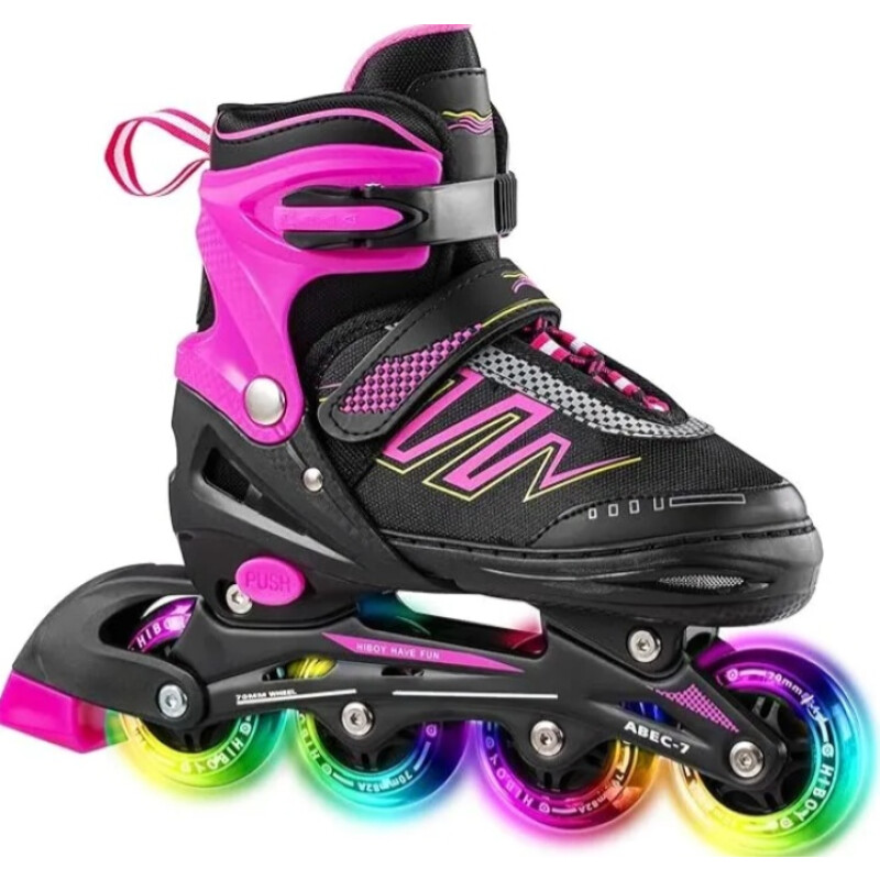 Rollers Patines Ajustables Con Luces Infantil talle M Rollers Patines Ajustables Con Luces Infantil Talle M