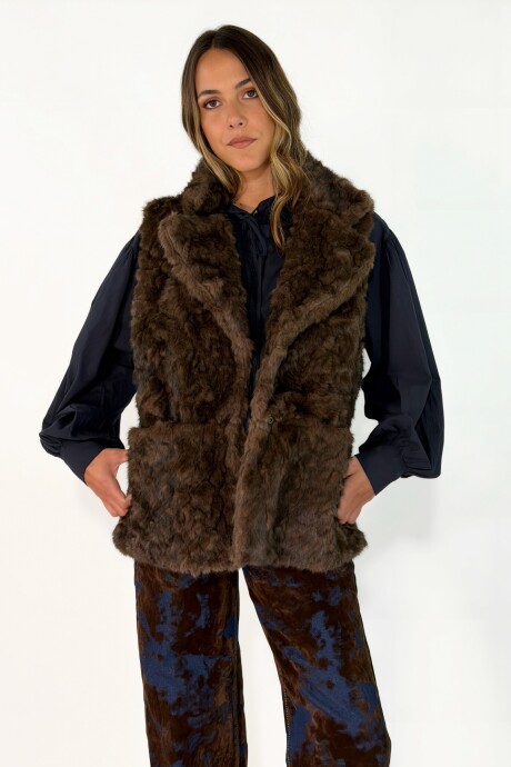 CHALECO TELMA Marron