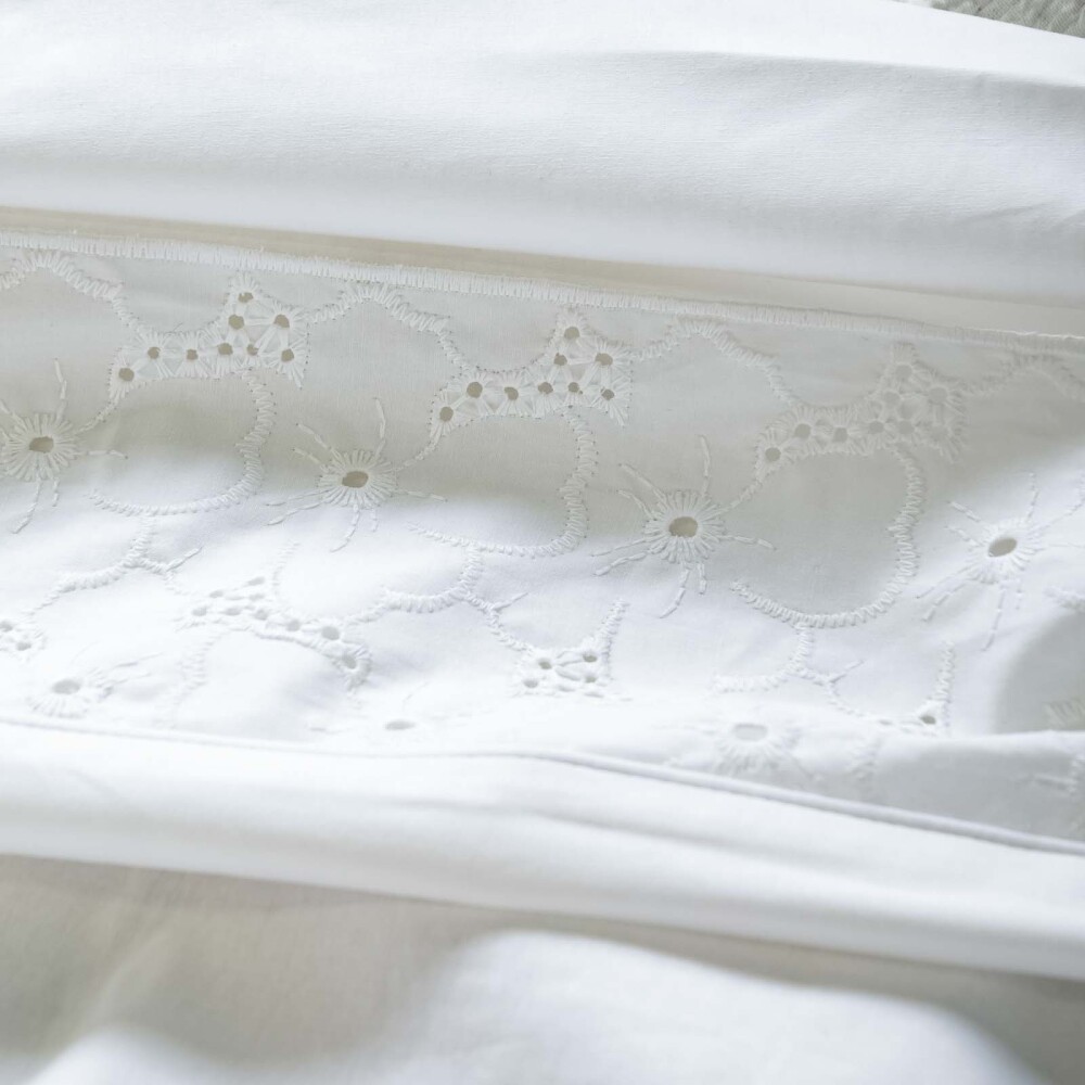 JGO SÁBANAS 2 PLAZAS ALGODON NATURAL-BEIGE BRODERIE 200H ARENA