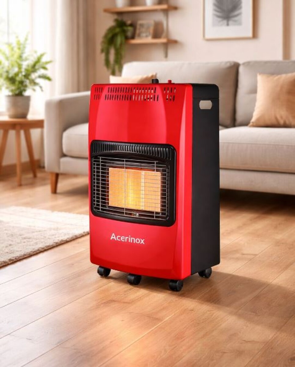 Estufa a Gas Acerinox HTH0008 Con Válvula Rojo 