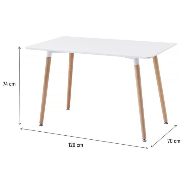 MESA DE COMEDOR RECTANGULAR EAMES - BLANCA MESA DE COMEDOR RECTANGULAR EAMES - BLANCA