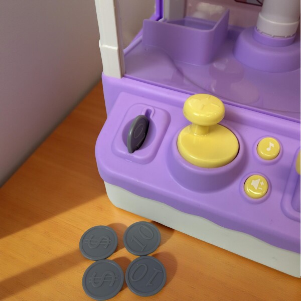 Máquina Infantil Grúa Agarra Juguetes Peluches Con Sonido Ax Variante Color Violeta