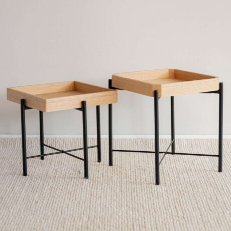 Mesa Nido Alta Beige y Negro