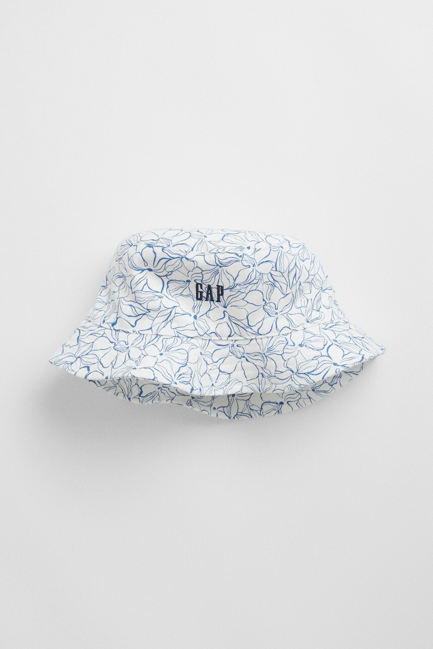 Sombrero Bucket Logo Gap Niña Blue Floral