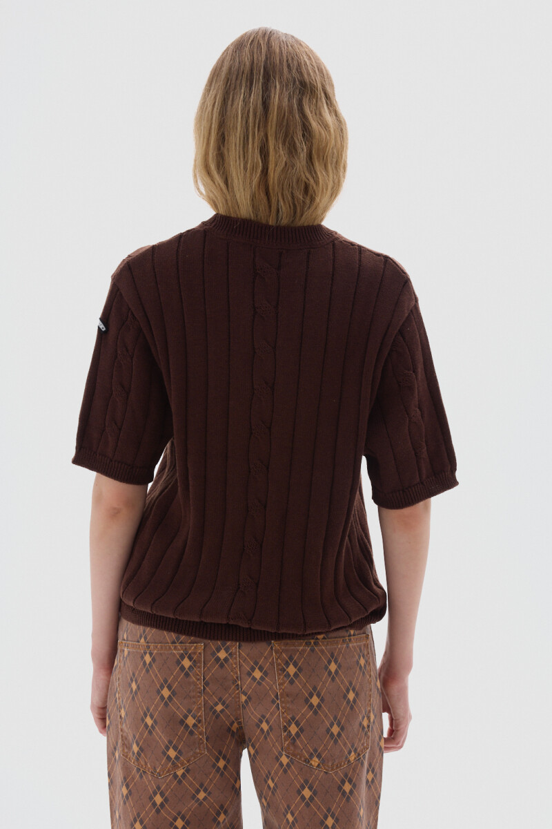 Knit T-shirt Jody Chocolate
