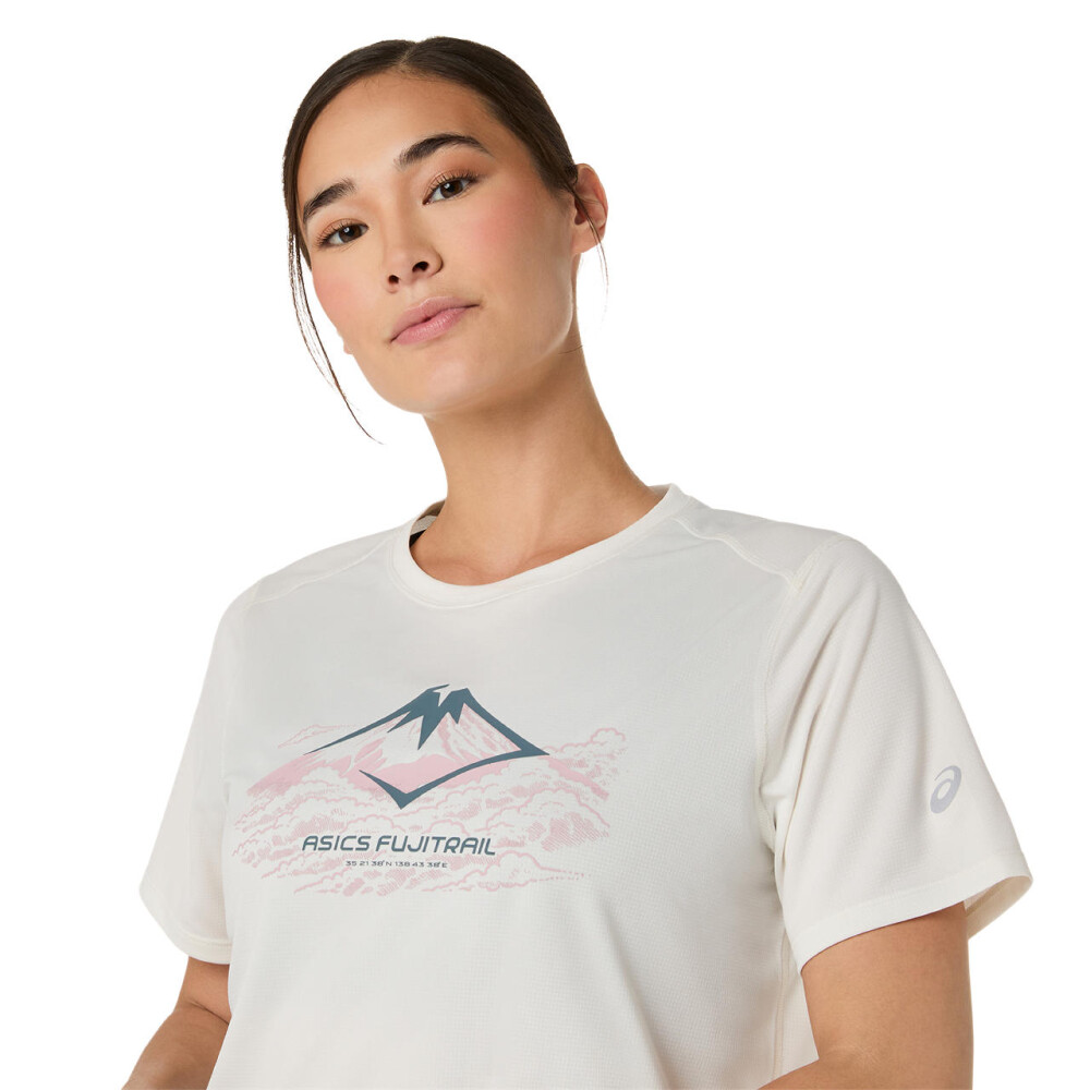 Polo Running Fujitrail Logo SS Top Mujer Cream