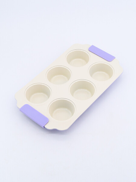 MOLDE PARA 6 CUPCAKES LILA