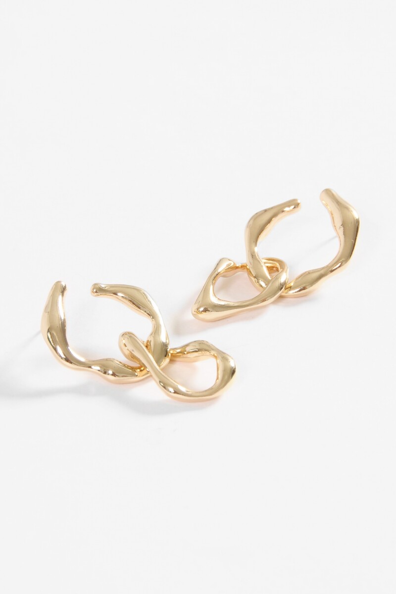 Aros doble irregular dorado