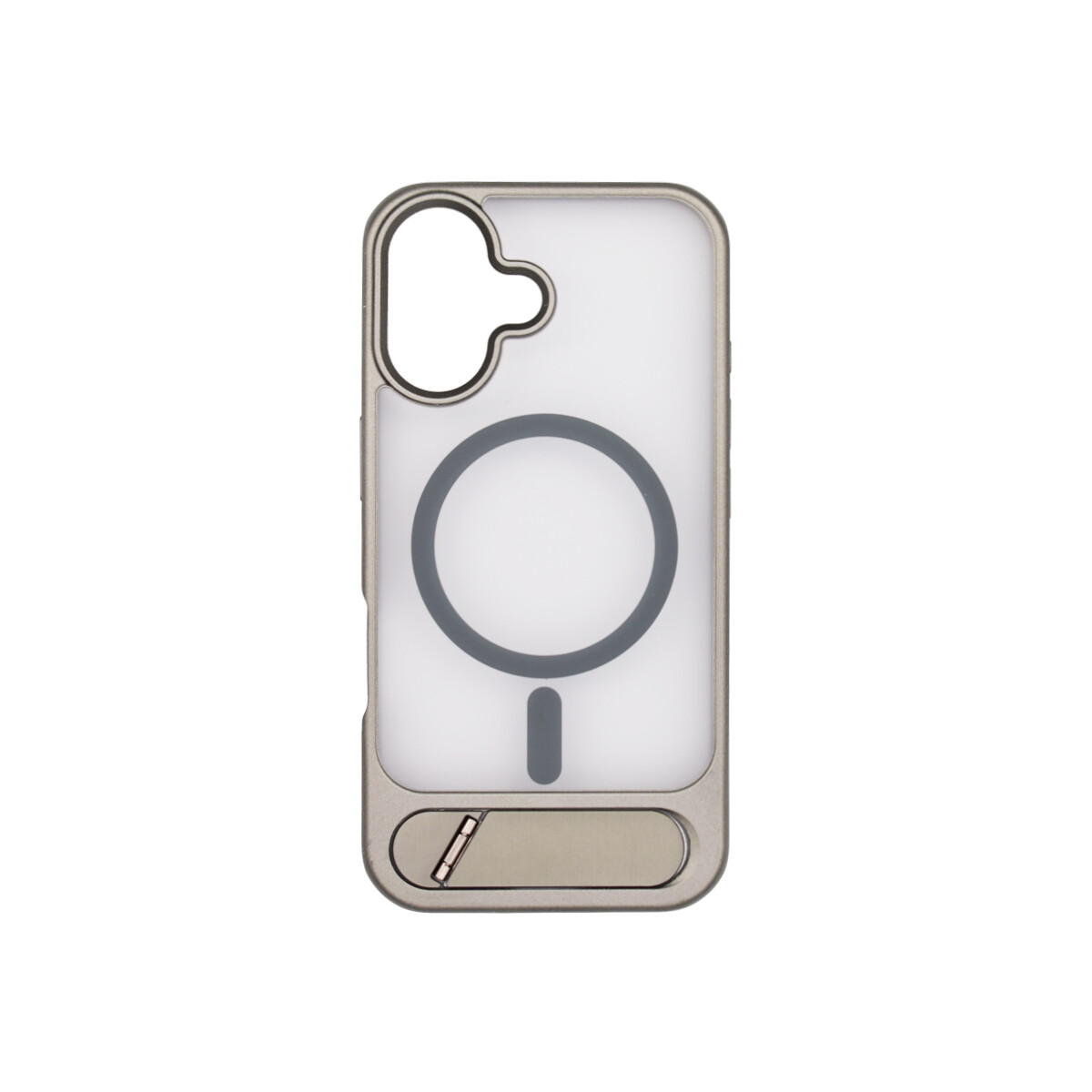 Protector para iPhone 16 con MagSafe y soporte gris 