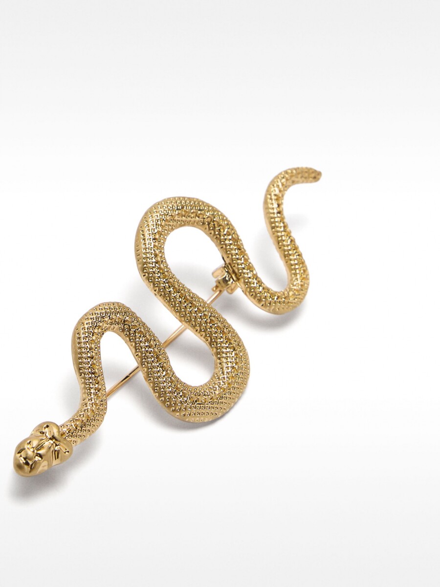 Broche De Serpiente dorado