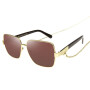 Lentes De Sol Brazillian Elements Cuadrado - Mujer Viño/Dorado