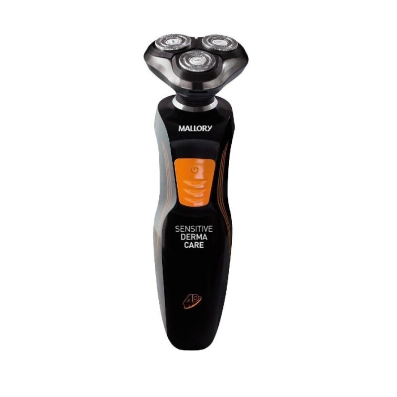 Afeitadora Mallory Sensitive Derma Care negra y naranja Afeitadora Mallory Sensitive Derma Care Negra Y Naranja