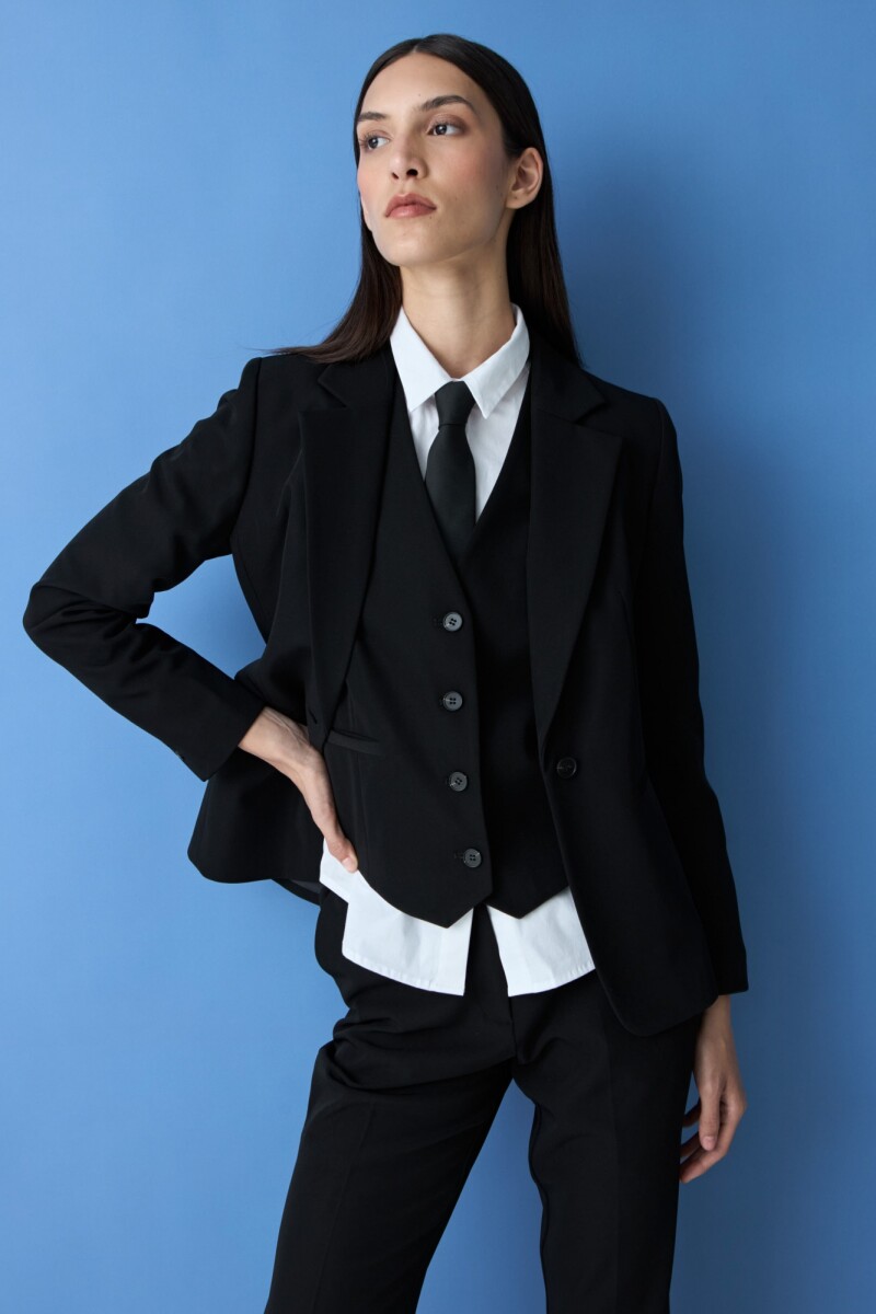 Chaleco sastrero - negro 