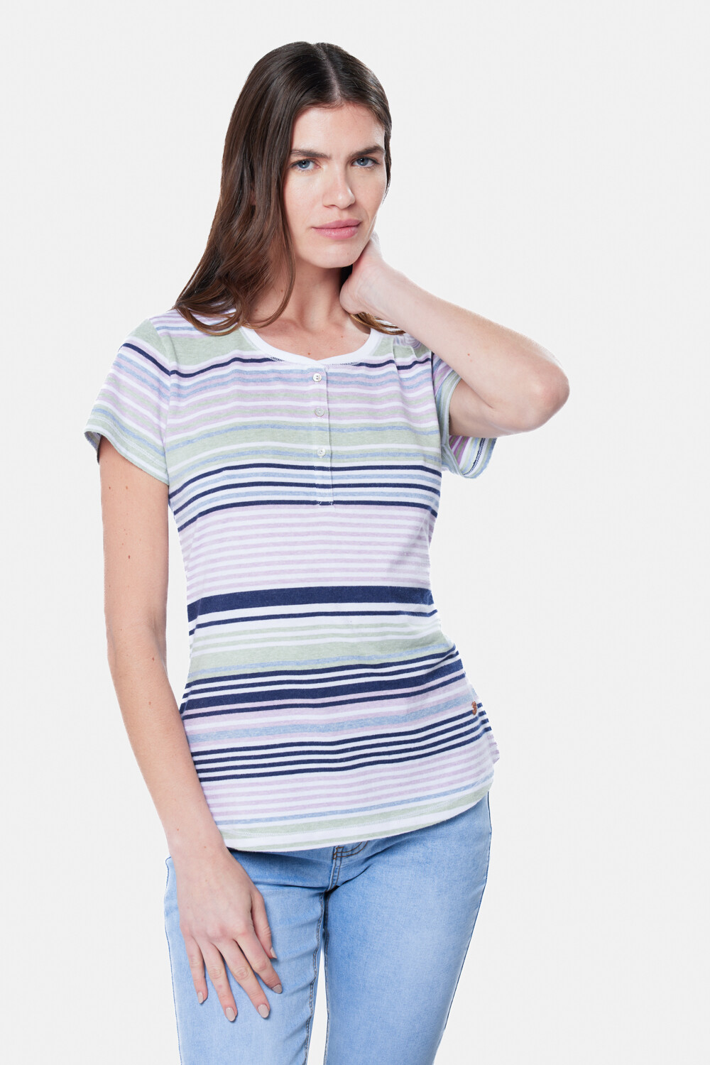 REMERA RAYADA Blanco
