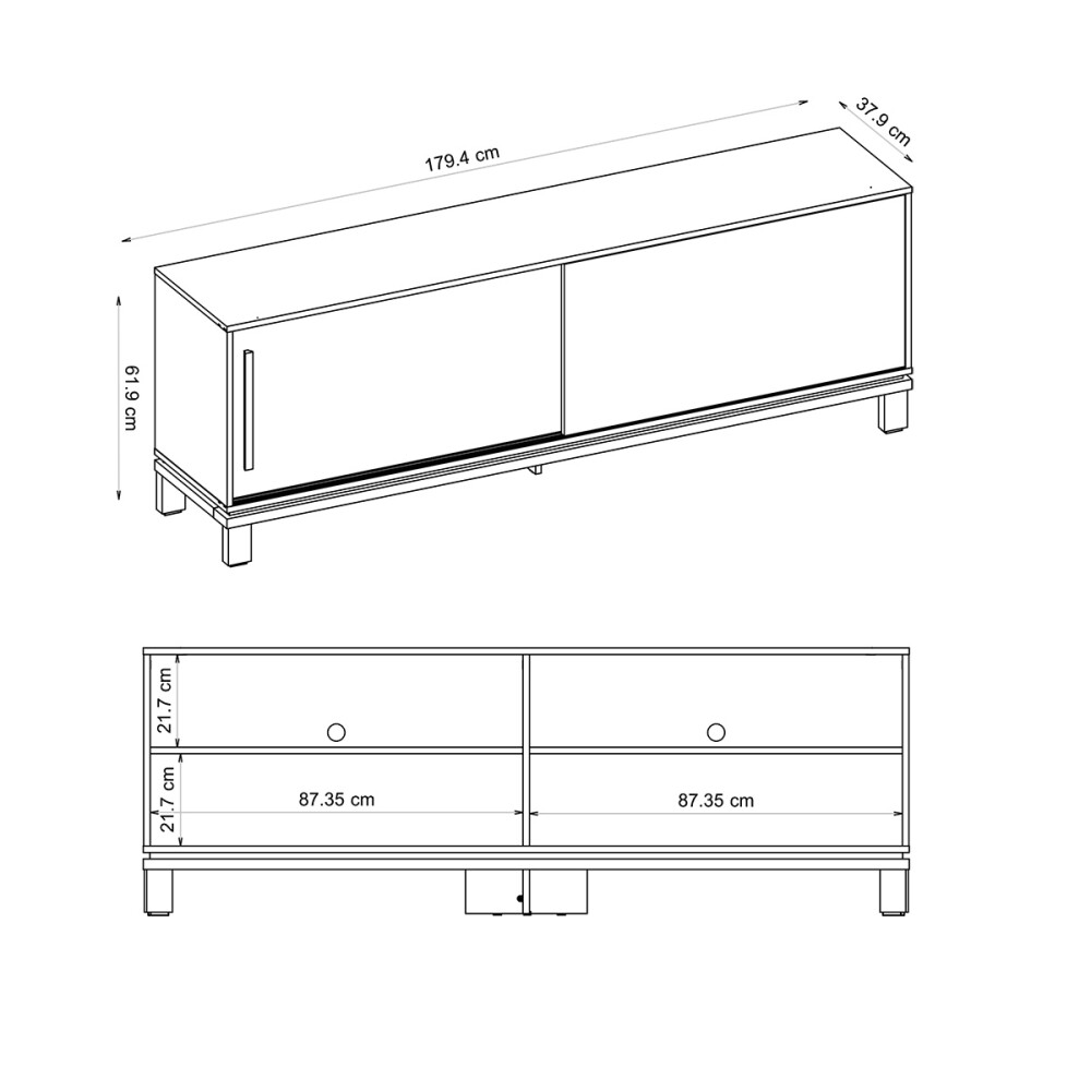 RACK PARA TV MODELO MONDRIAN 1.8 - COLOR OFF WHITE MR/FREIJO Rack Para Tv Modelo Mondrian 1.8 - Color Off White Mr/freijo