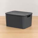 CAJA ORGANIZADORA SIMIL RATTAN N2 8,8 LITROS GRIS