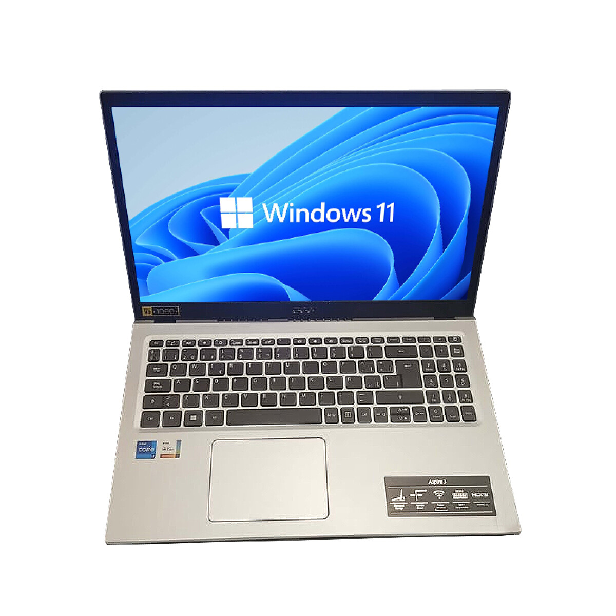 Notebook Acer Aspire A315-58. Intel i3-11ªGEN. RAM 12GB. Disco Sólido NUEVO 256GB. Pantalla 15,6" HD. Win11 