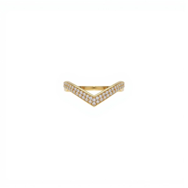 Anillo V-Oro bajo-Piedras zirconias-AN8556 conpiedra