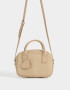 Bowling Cartera Bowling Trenzada - Marron Camel