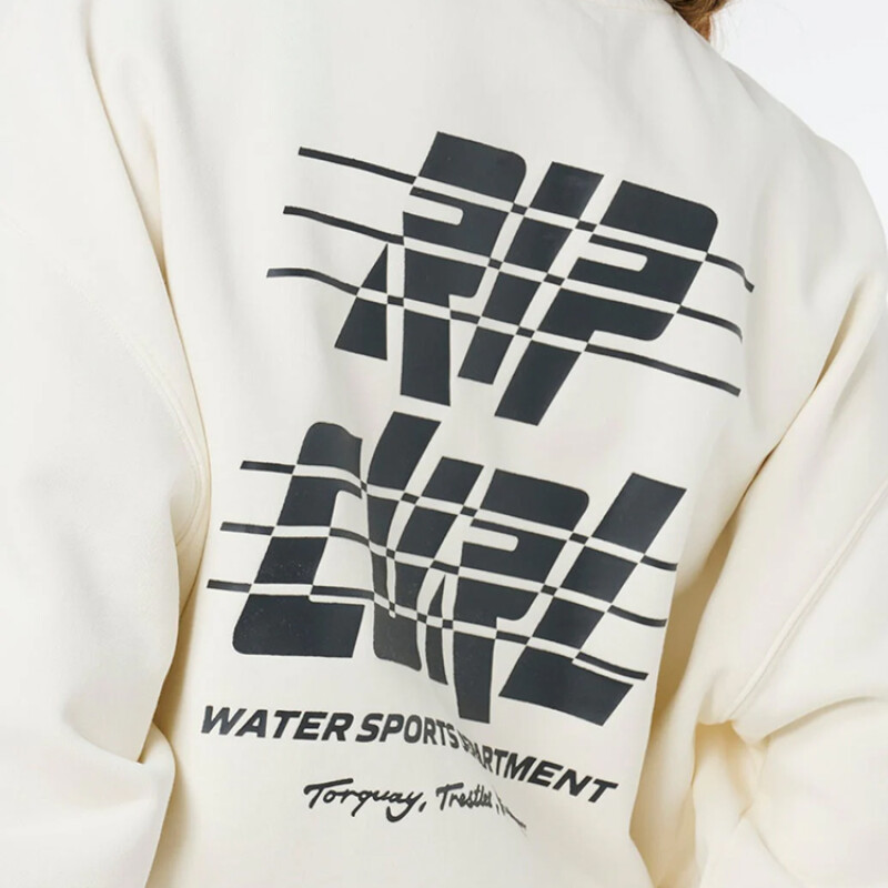 Buzo Rip Curl Sports Dept Drop Shoulder Crew - Beige Buzo Rip Curl Sports Dept Drop Shoulder Crew - Beige