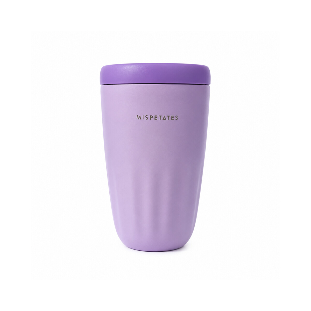 Vaso térmico acanalado con tapa 450ml - Lila 
