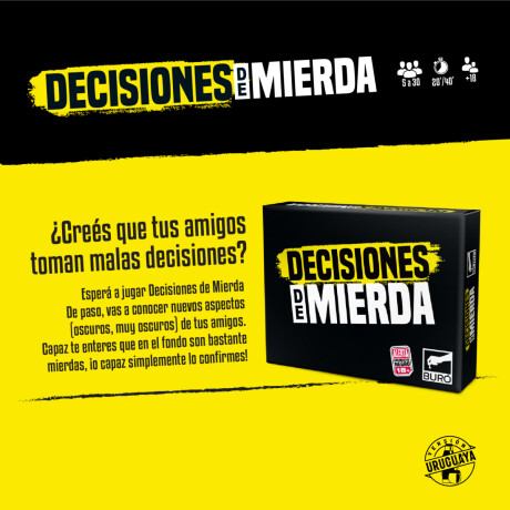 Juego de cartas Decisiones De Mi3rda Sc