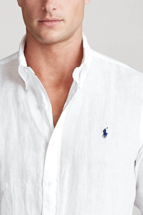 Camisa Lino Polo Ralph Lauren Blanco