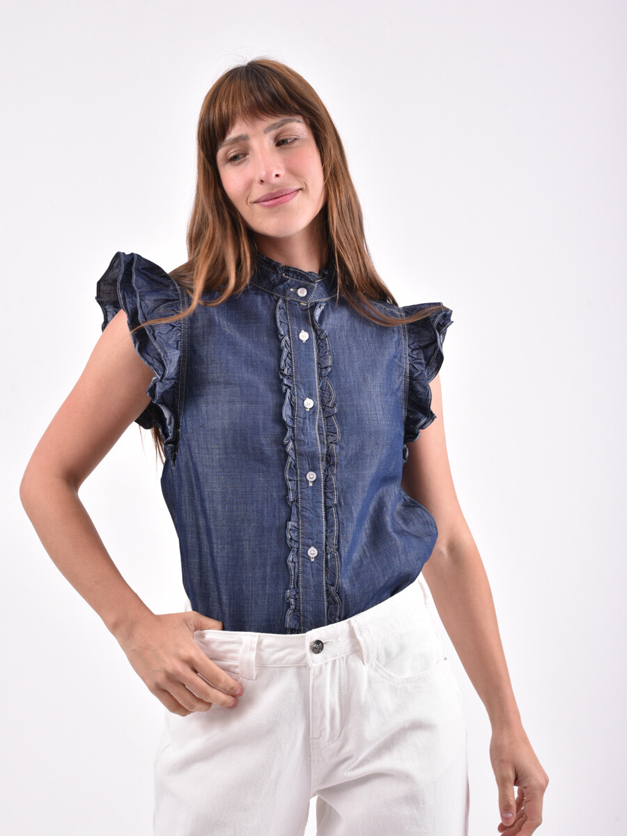 CAMISA CAMIL - AZUL OSCURO 