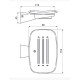 JABONERA DE METAL LINEA EPUYEN COLOR CROMO PARA BAÑO CROMO