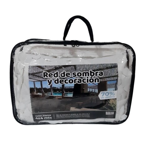 Red De Sombra, Pérgola, Malla Impermeable 4x4 Metros Blanca